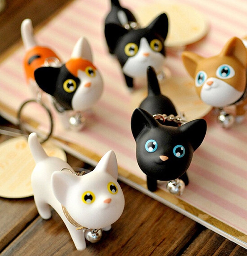 JOYJULY Cat Key Chain Kitten Keyrings for Car Key Chain Kawaii Adorable Bag Pendant,Gift Idea for Girls, Women and Men - Image 3